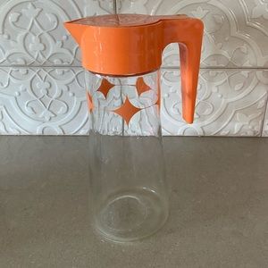 Vintage Anchor Hocking atomic orange starburst juice carafe